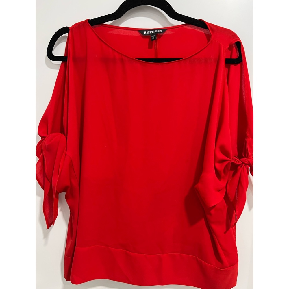 Satin red blouse from express size medium